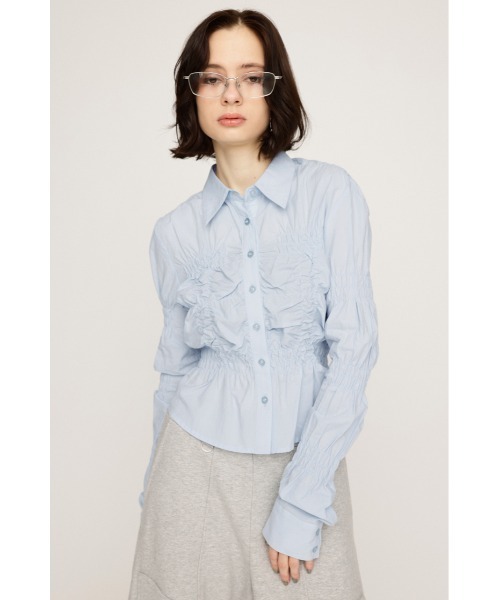 ブラウス シャツ 「新色追加」RANDOM SHIRRING TOPS ランダム シャーリング トップス 秋服 春服 レディース SLY ブラウス シャツ 「新色追加」RANDOM SHIRRING TOPS