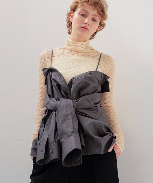 ブラウス シャツ bustier shirt(ビスチェシャツ) レディース