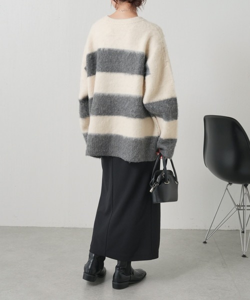 「COLLAGE GALLARDAGALANTE」 長袖ニット FREE ネイビー レディース_画像3