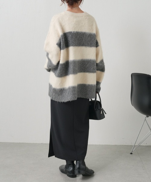 「COLLAGE GALLARDAGALANTE」 長袖ニット FREE ネイビー レディース_画像4