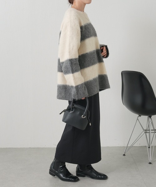 「COLLAGE GALLARDAGALANTE」 長袖ニット FREE ネイビー レディース_画像5