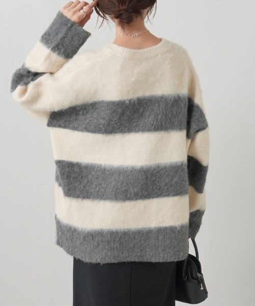 「COLLAGE GALLARDAGALANTE」 長袖ニット FREE ネイビー レディース_画像9