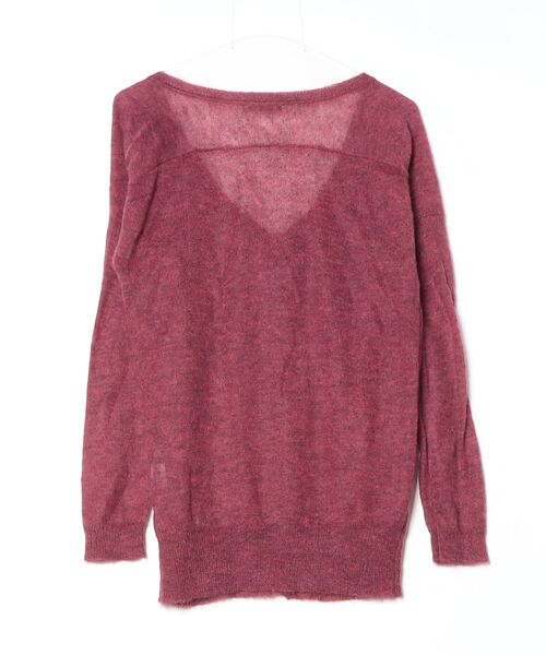 「KNOTT」 ニットカーディガン 1 レッド レディース_画像2