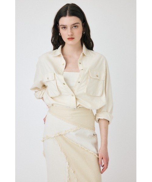 MOUSSY ブラウス シャツ 「セットアップ対応」BLEACH CHECK