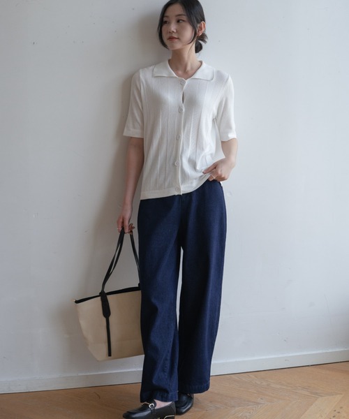8YARDS レディース ポロシャツ S 黒/白 8YARDS / Women's Backslash MockNeck | White