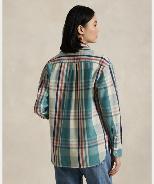 ブラウス シャツ リラックス フィット チェック コットン ツイル シャツ レディース POLO RALPH LAUREN ブラウス シャツ リラックス フィット