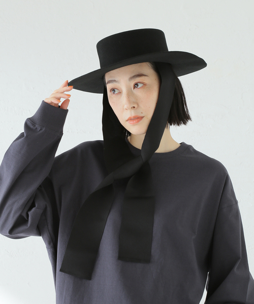 KIJIMA TAKAYUKI 帽子 ハット 別注 BOATER HAT：帽子 レディース