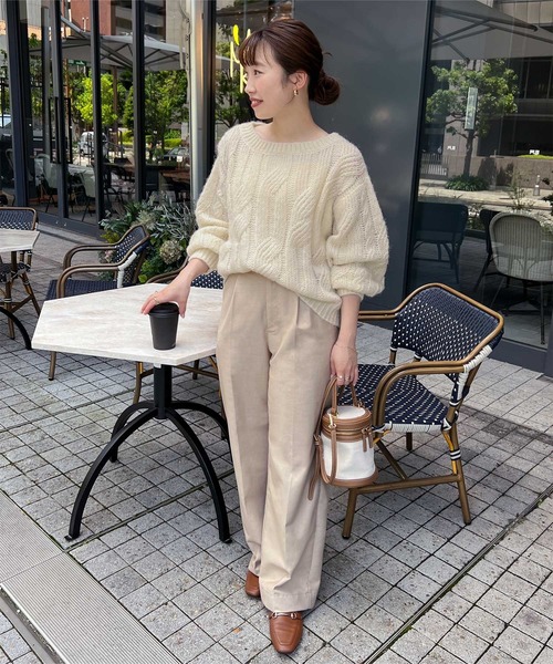 「titivate」 長袖ニット FREE ライトグレー レディース_画像6