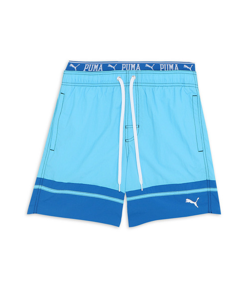 PUMA（プーマ） 水着 メンズ カラーブロック ミッド スイム パンツ