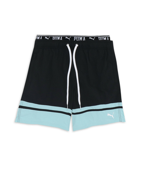 PUMA（プーマ） 水着 メンズ カラーブロック ミッド スイム パンツ