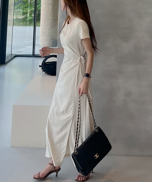 ワンピース 半袖スリットロングワンピース : ZOZOTOWN Yahoo!店 - 通販