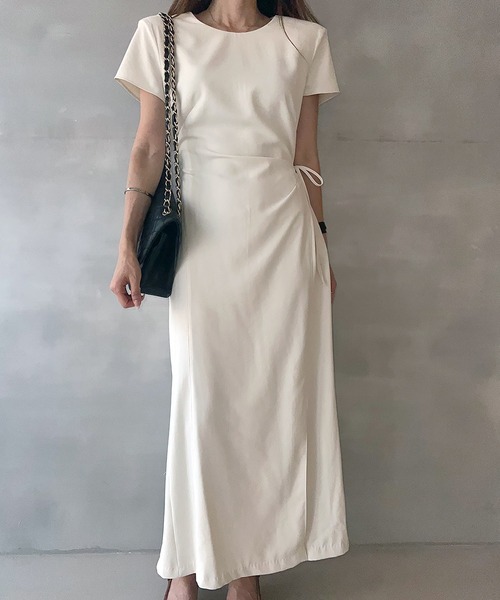 ワンピース 半袖スリットロングワンピース : ZOZOTOWN Yahoo!店 - 通販