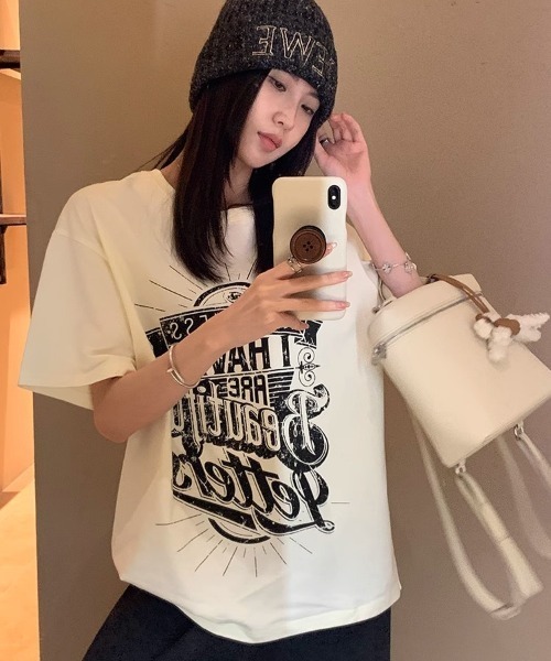 DEVICE（デバイス） tシャツ ロゴ グラフィック プリント 古着風 T 