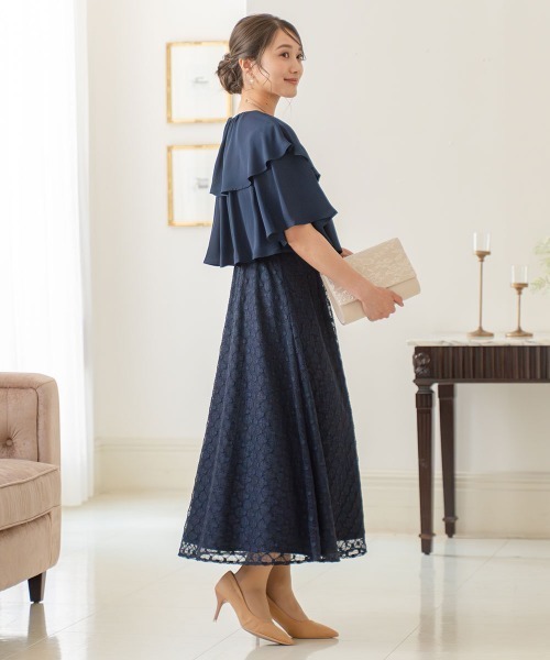 Jolie et Jolie（ジョリー エ ジョリー） ドレス 前開きケープ風