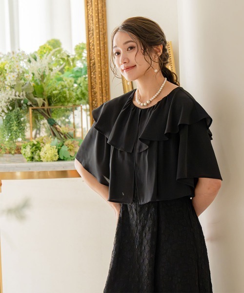 Jolie et Jolie（ジョリー エ ジョリー） ドレス 前開きケープ風