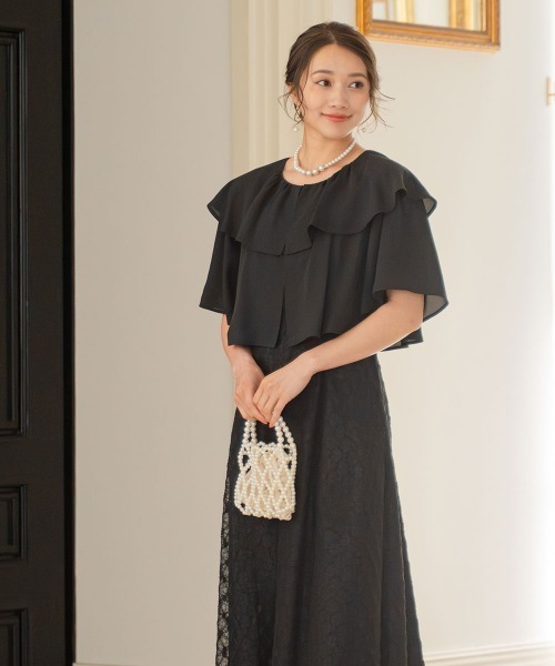 Jolie et Jolie（ジョリー エ ジョリー） ドレス 前開きケープ風