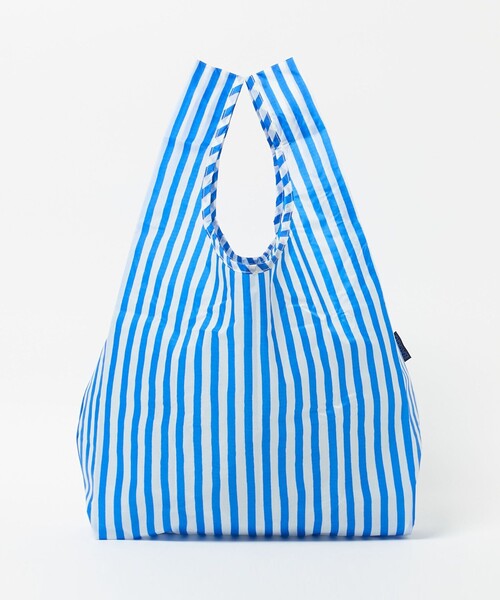 【新品未使用】familiar × BAGGU (ターコイズ) BAGGU エコバッグ 「BAGGU」STANDARD ストライプ / キッズ