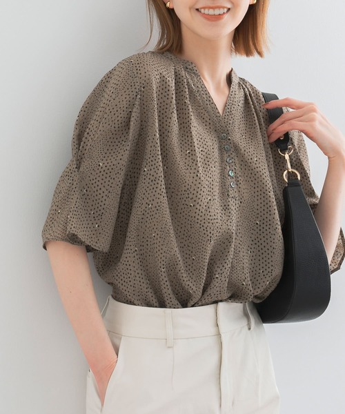 「URBAN RESEARCH ROSSO WOMEN」 7分袖ブラウス FREE カーキ レディース
