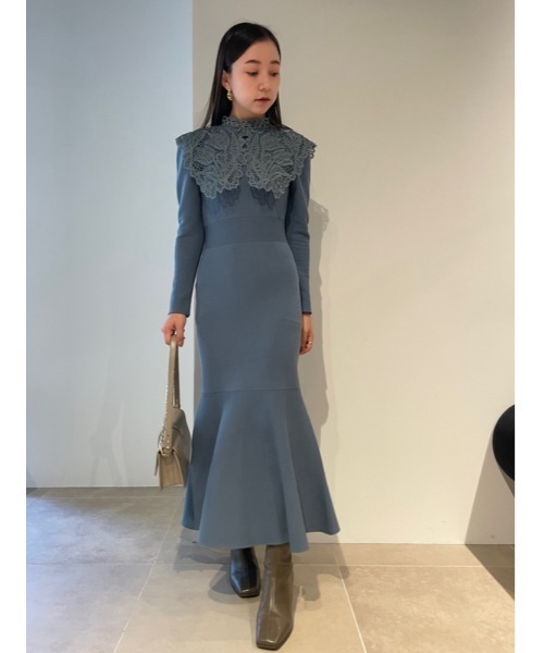 SNIDEL（スナイデル） ニットワンピース 0 ブルー レディース