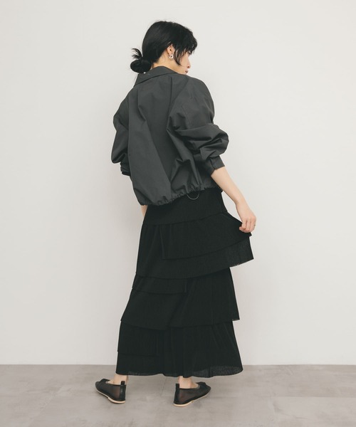 ブルゾン ※akko※様 セール】 タックディテールジップブルゾン《la veille by