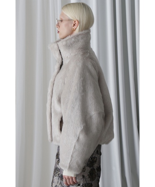 新品 ROSEBUD mici モヘア混 ショートコート ROSE BUD コート アウター (mici)Big Collar Short Coat