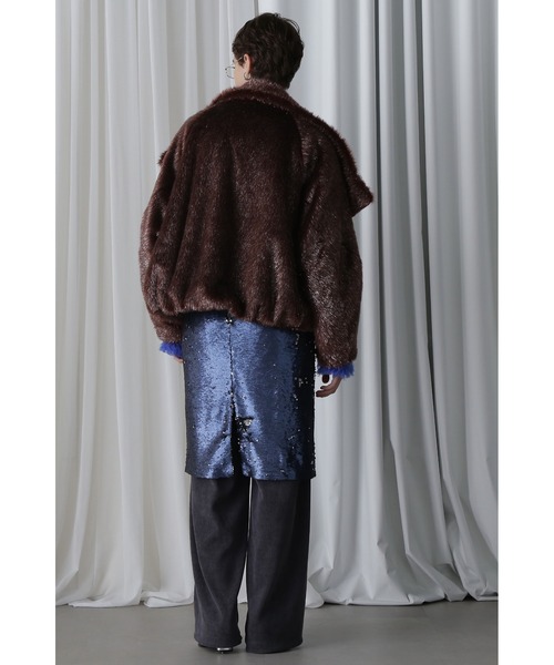 新品 ROSEBUD mici モヘア混 ショートコート ROSE BUD コート アウター (mici)Big Collar Short Coat