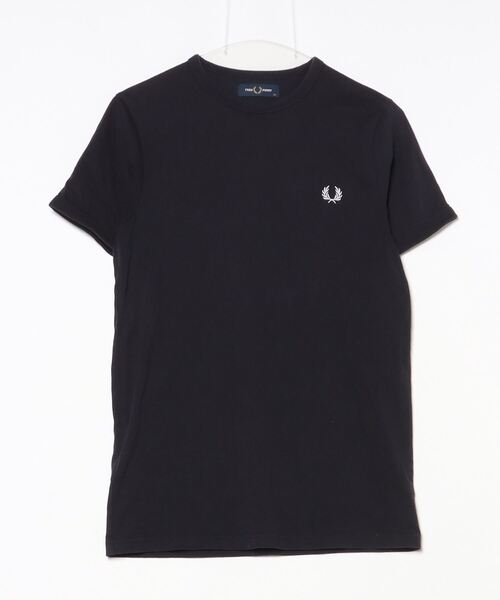「FRED PERRY」 半袖Tシャツ X-SMALL ブラック レディース