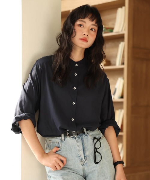 ブラウス シャツ オーバータックシアーシャツ レディース Lace Ladies ブラウス シャツ フロントタック シアー 7分袖