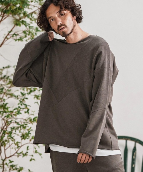 トレーナー スウェット msw1706-Random Patchwork Crew Neck Sweat Pullover スウェット メンズ