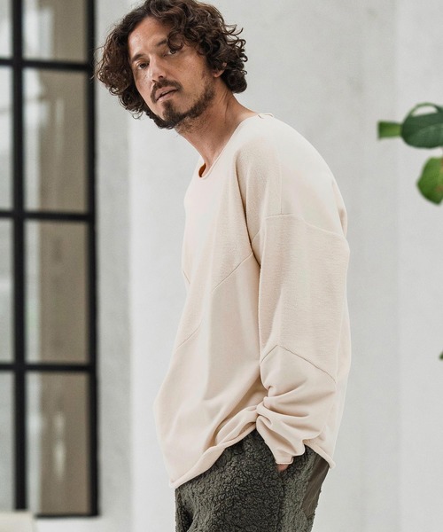 トレーナー スウェット msw1706-Random Patchwork Crew Neck Sweat Pullover スウェット メンズ