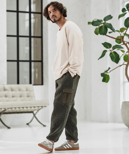 トレーナー スウェット msw1706-Random Patchwork Crew Neck Sweat Pullover スウェット メンズ