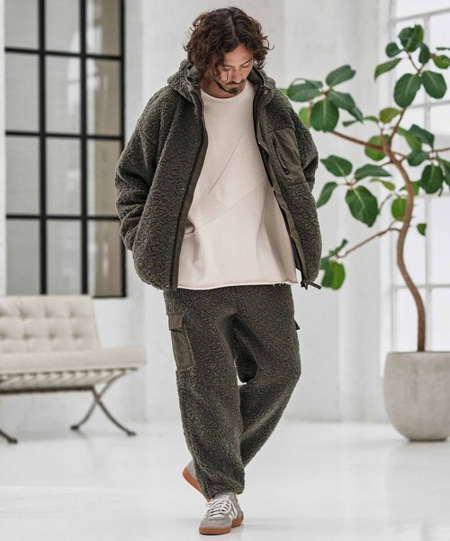 トレーナー スウェット msw1706-Random Patchwork Crew Neck Sweat Pullover スウェット メンズ