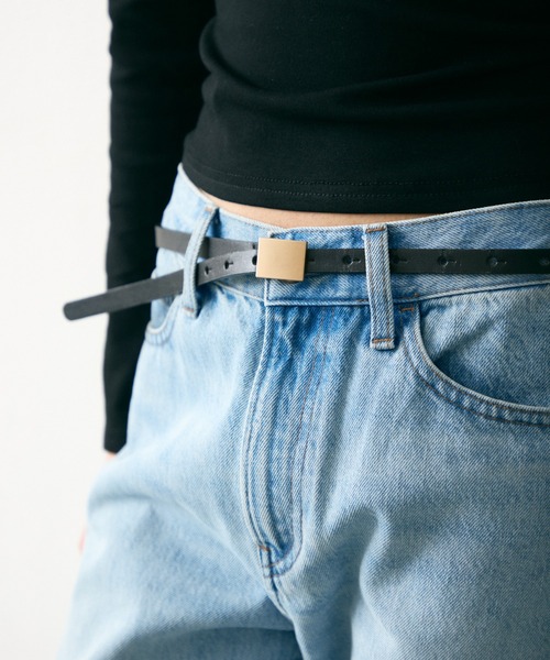 ベルト Box buckle belt / ボックスバックルベルト レディース