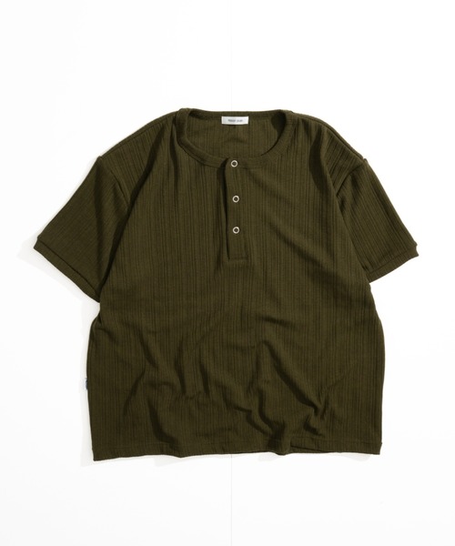 ヘンリーネック Tシャツ 5色 スナップボタン ポケット cr9786 Adoon plain tシャツ Snap Button Henry Neck T-Shirt