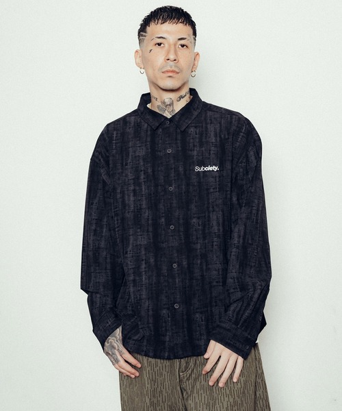 Subciety（サブサエティ） シャツ Blurred shirt メンズ レディース