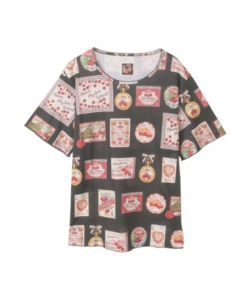 【新品タグ付き】PINK HOUSE ピンクハウス チェリープリントカットソー セール】 ○チェリープリントカットソー （カットソー）｜PINK HOUSE