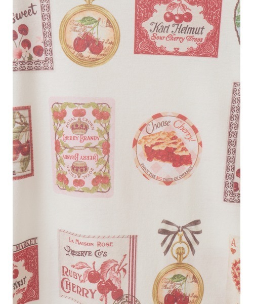 PINK HOUSE（ピンクハウス） tシャツ 半袖 チェリー総柄プリント