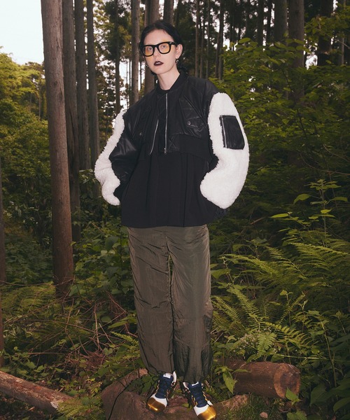 OMMO（オーエムエムオー） ma1 ma-1 SLEEVE BOA SHORT MA-1 レディース