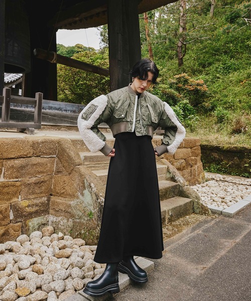 OMMO（オーエムエムオー） ma1 ma-1 SLEEVE BOA SHORT MA-1 レディース