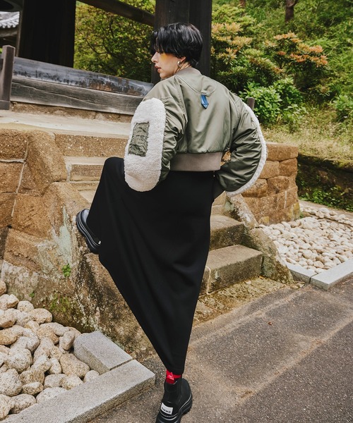 OMMO（オーエムエムオー） ma1 ma-1 SLEEVE BOA SHORT MA-1 レディース