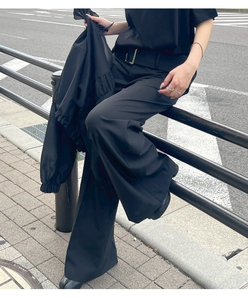 LE CIEL BLEU（ルシェルブルー） パンツ リラックスフィットトラウザー
