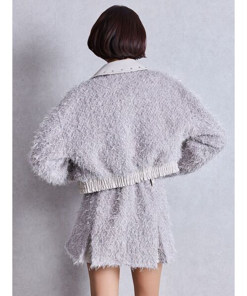 ジェイダ　ダウン GYDA（ジェイダ） ブルゾン アウター ラメツイードチェーンジャケット