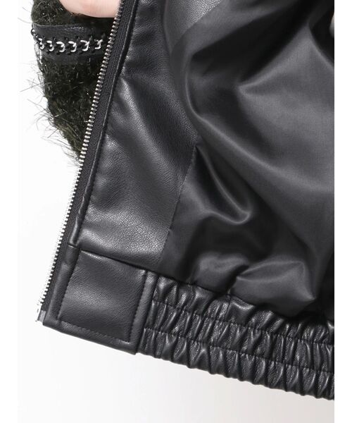 GYDA（ジェイダ） ブルゾン アウター ラメツイードチェーンジャケット