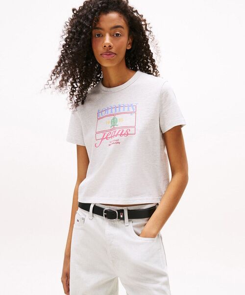 TOMMY JEANS（トミー・ジーンズ） tシャツ 半袖 クレストフラッグT 