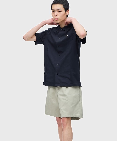 Fred Perry 半袖ポロシャツ FRED PERRY 「FRED PERRY」 半袖ポロシャツ L ブラック メンズ