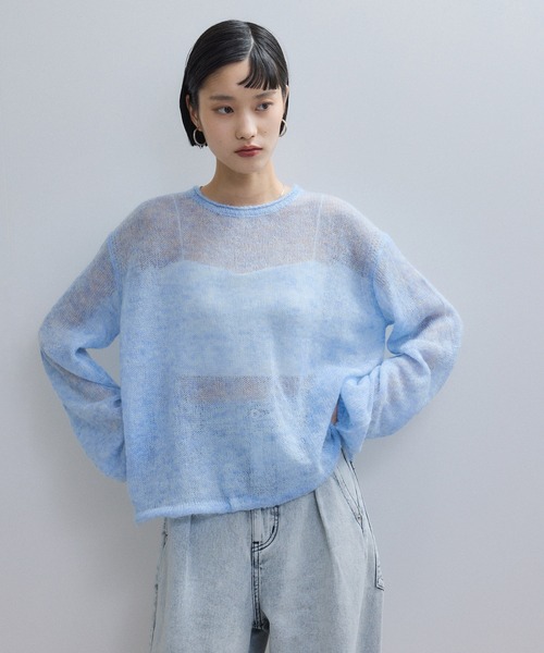 最終値下げ！タグ付き新品エトレトウキョウ　ボリュームスリーブモヘアプルオーバー ETRE TOKYO - ボリュームスリーブモヘヤニットプルオーバー