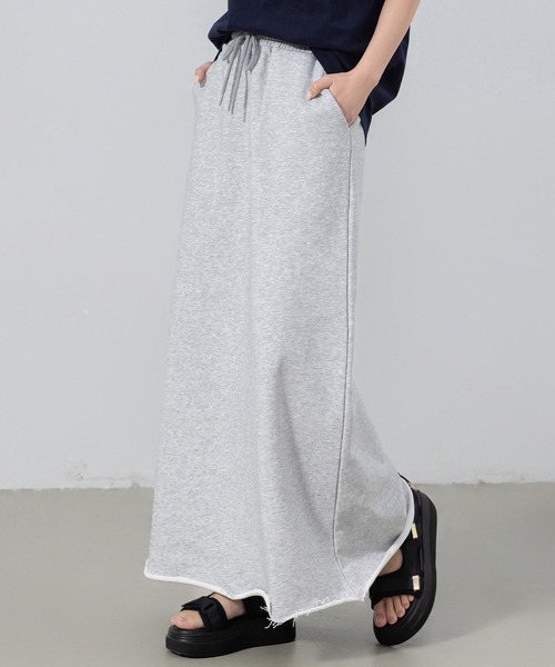 DAY CLOSET スカート 「ウエストゴム 紐調節可」切りっぱなしイージー
