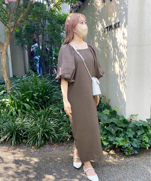 Olu.（オルドット） 半袖ワンピース FREE ブラウン レディース