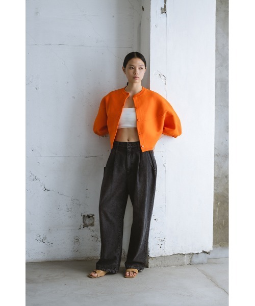 【美品】STYLEMIXER パネルフォルムカーディガン STYLEMIXER パネルフォルムカーディガン ORG -ファッション通販