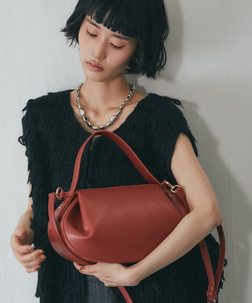 ショルダーバッグ バッグ 2wayラウンドショルダートートバック